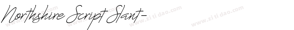 Northshire Script Slant字体转换